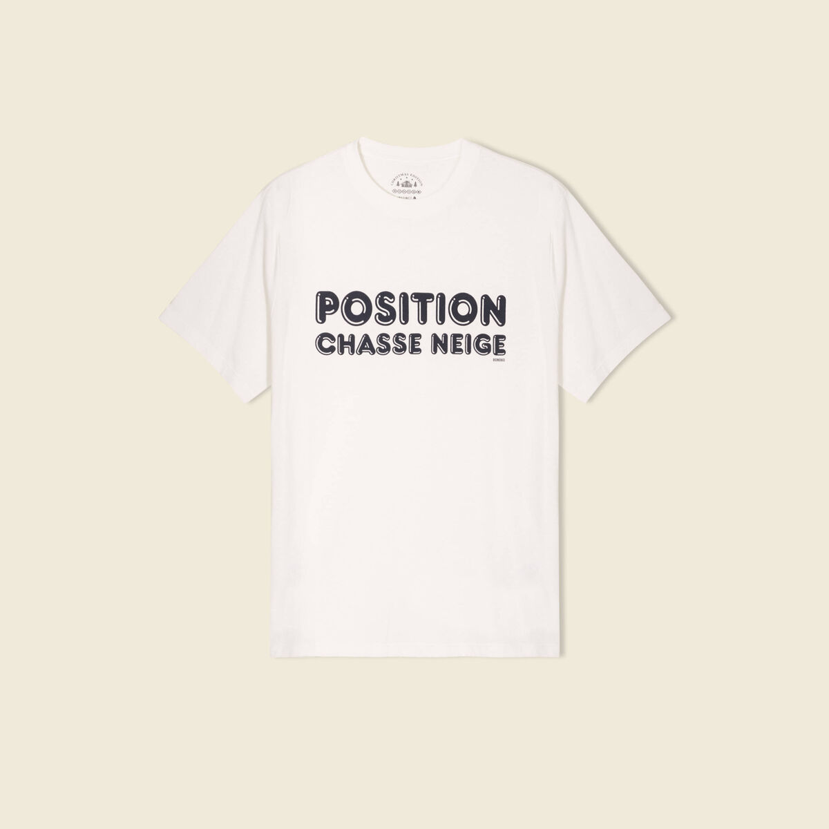 T-shirt manches courtes ecru homme