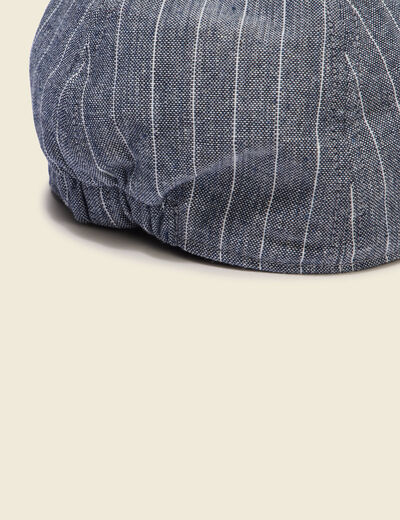 Casquette avec doublure bleu fonc&eacute; homme