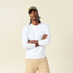 T-shirt en coton manches longues blanc homme