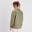 Manteau droit éco-responsable vert kaki femme
