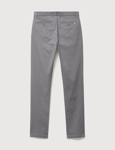 Pantalon chino slim gris homme