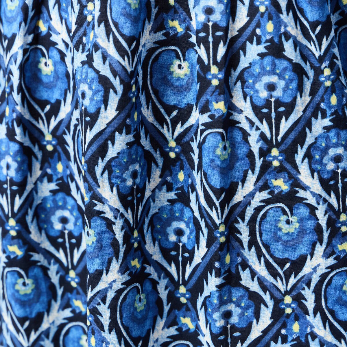 Robe longue droite bleu femme