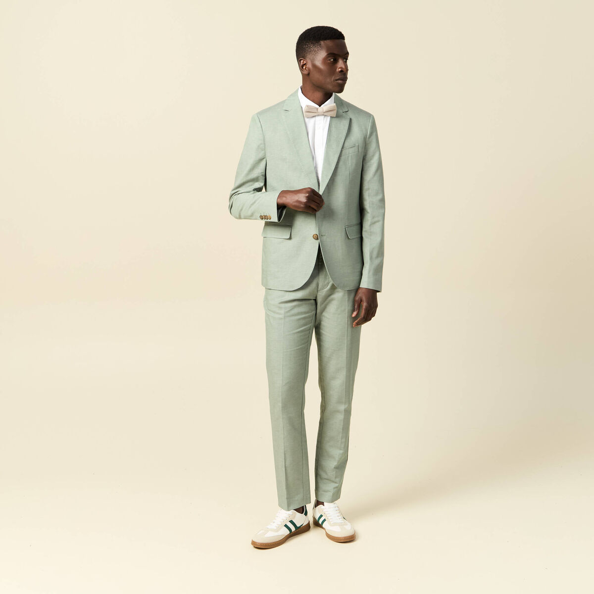 Veste blazer cintré vert olive homme