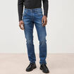 Jeans straight 5 poches denim stone homme