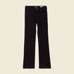 Jeans bootcut taille haute denim noir femme