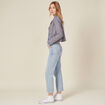 Veste droite éco-responsable bleu femme