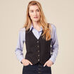 Veston boutonn&eacute; noir femme