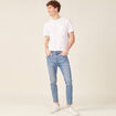 Jeans tapered 5 poches denim used homme