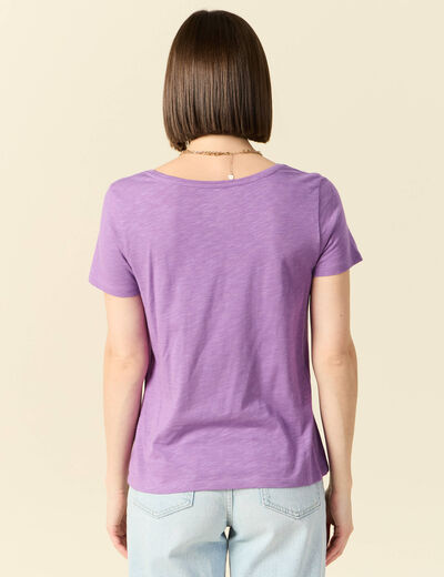 T-shirt manches courtes violet femme