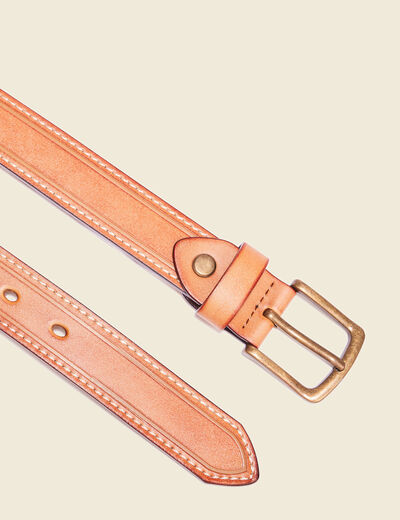 Ceinture en cuir marron homme