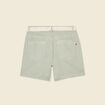 Short boyfriend ceinturé jean vert kaki femme