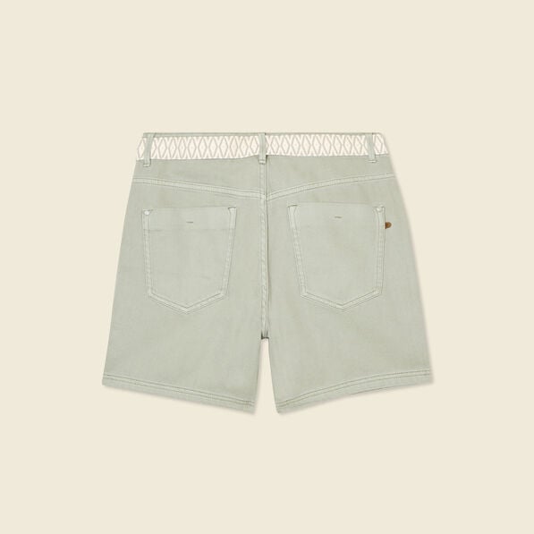 short boyfriend ceinture jean vert kaki femme Short boyfriend ceinturé jean vert kaki femme