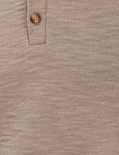 Pull manches longues vert kaki homme