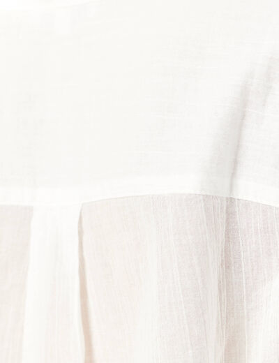 Blouse manches longues ecru femme