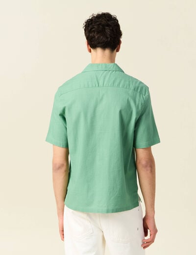 Chemise manches courtes vert homme