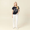 T-shirt manches courtes bleu marine femme