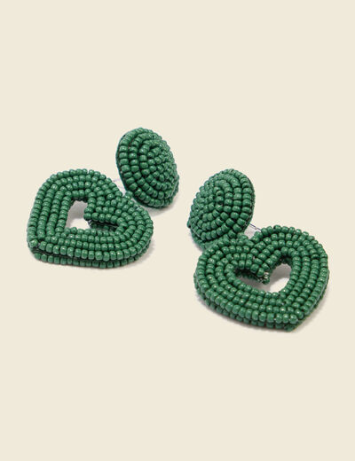 Boucles d'oreilles vert femme