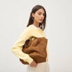 Sac cabas marron femme