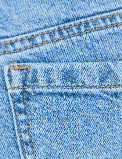 Jeans large taille haute denim stone femme