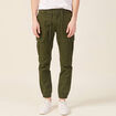Pantalon cargo taille à cordon vert kaki homme