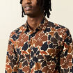 Chemise manches longues marron homme