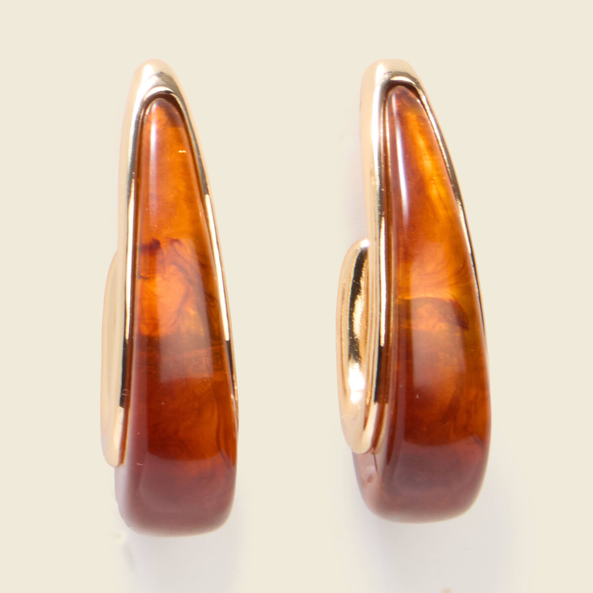 Boucles d'oreilles marron clair femme