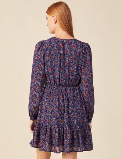 Robe patineuse éco-responsable bleu marine femme