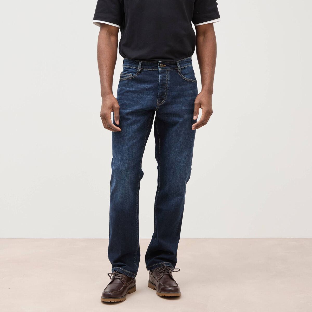 Jeans regular longueur 32 denim brut homme