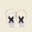 Boucles d'oreilles cr&eacute;oles noir femme