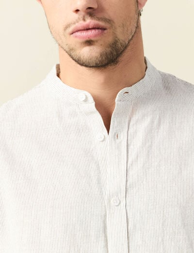 Chemise manches longues gris homme