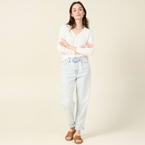 gilet eco responsable ecru femme Gilet éco-responsable ecru femme