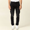 Jeans battle à coulisse denim noir homme