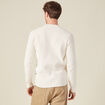 Pull manches longues col rond ecru homme