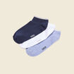 Lot 3 paires chaussettes bleu femme