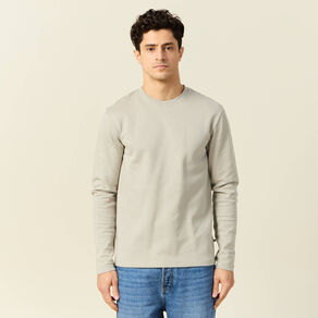 t shirt manches longues beige homme T-shirt manches longues beige homme