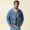 Blouson en jeans manches longues denim double stone homme