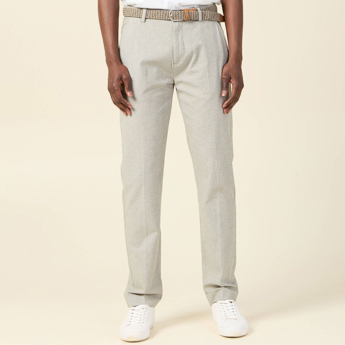 Pantalon éco-responsable vert kaki homme