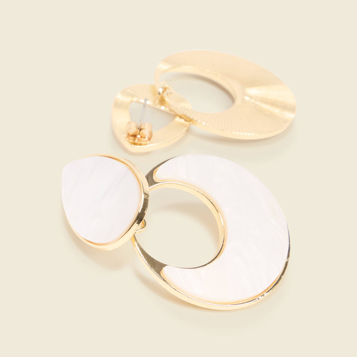 Boucles d'oreilles ivoire femme