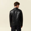 Veste manches longues col biker noir homme