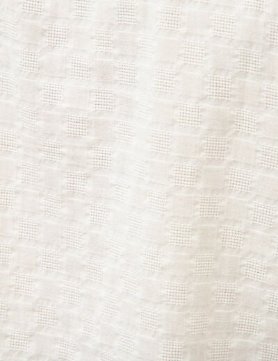 Col boyfriend manches courtes en coton ecru homme