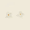Boucles d'oreilles clous blanc femme