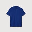 Polo cintr&eacute; manches courtes en coton bleu electrique homme