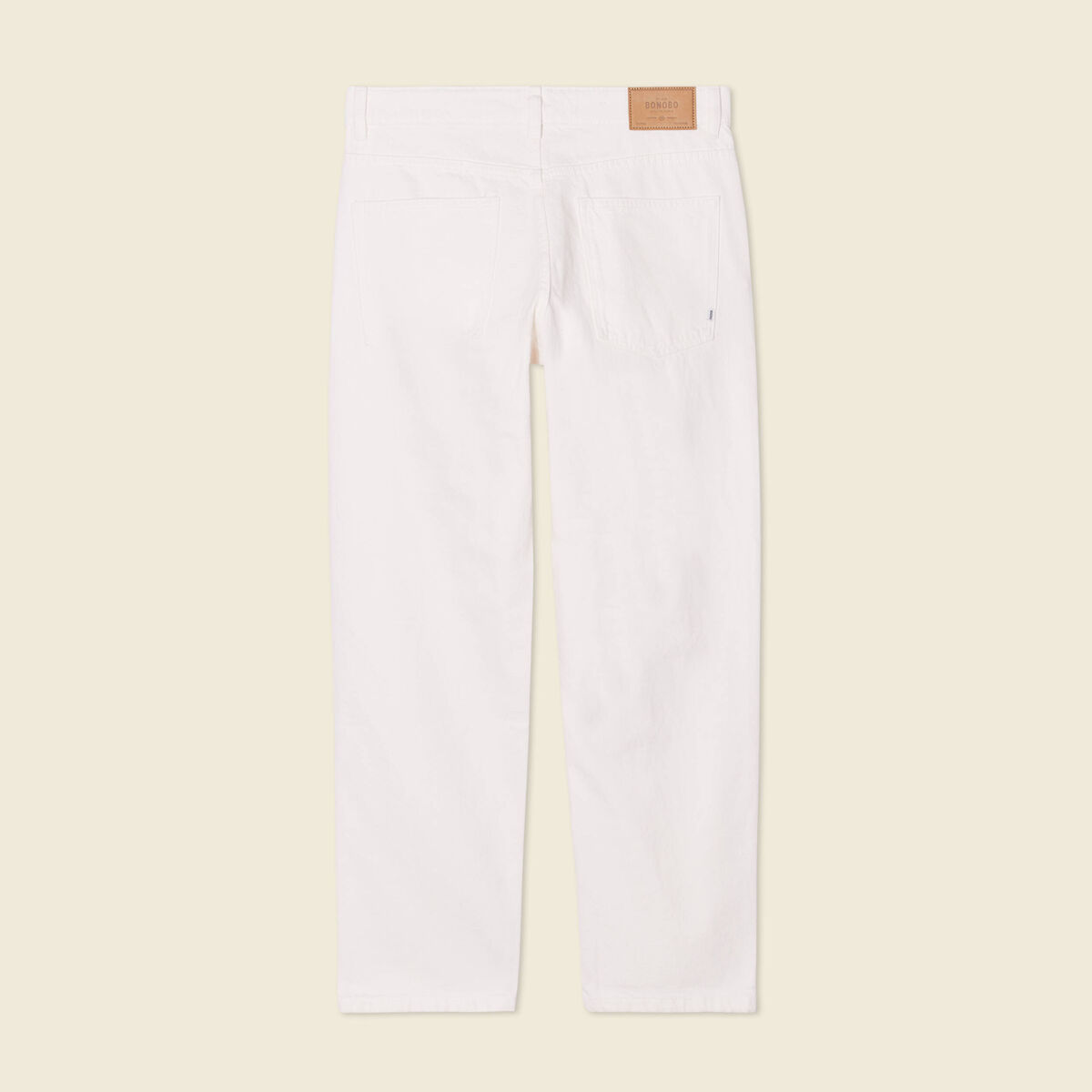 Jeans relax 5 poches denim blanc homme