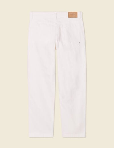 Jeans relax 5 poches denim blanc homme
