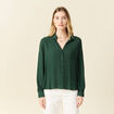 Chemise manches longues vert foncé femme