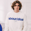 Sweat droit col rond manches longues ecru homme