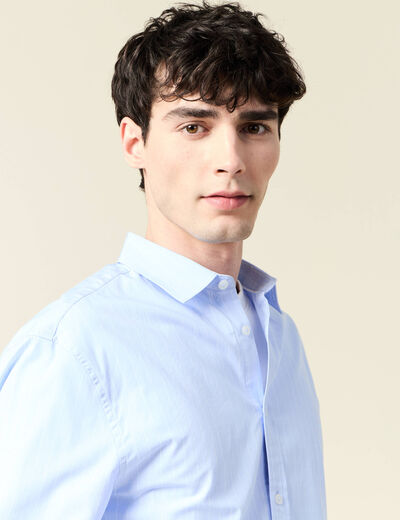 Chemise manches longues bleu ciel homme