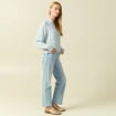 Blouse manches longues gris femme