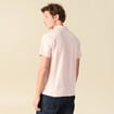Polo cintr&eacute; manches courtes rose clair homme