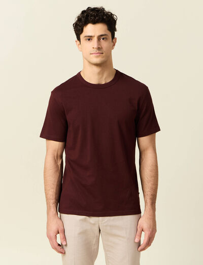 T-shirt éco-responsable bordeaux homme